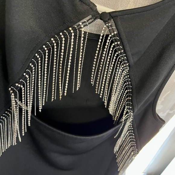 Buckle Top - Black Sleeveless Top with Silver Accents NWOT - Picture 6 of 8